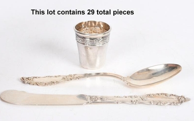A Group of Sterling Silver Tableware