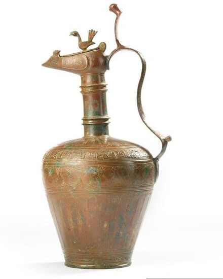 A KHORASAN BRONZE EWER, PERSIA, 12TH-13TH CENTURY