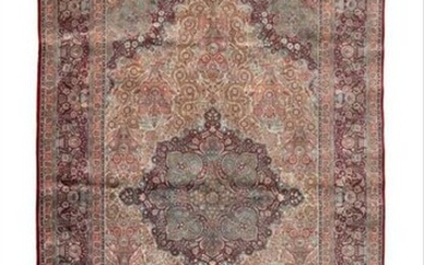 A Kashan Silk Rug 5 Feet 1 Inch X 8 Feet.