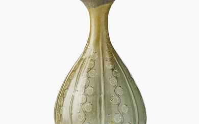 A Korean Slip Decorated Celadon Earthenware bottle Vase