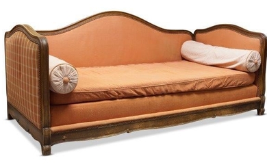 A Louis XV style beech daybed, 19th...