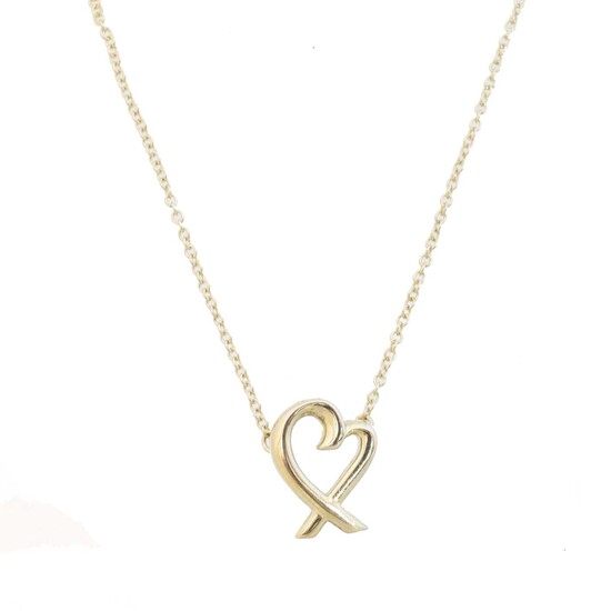 A 'Loving Heart' necklace by Paloma Picasso for Tiffany & Co.