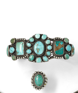 A Navajo bracelet and ring