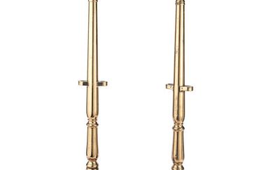 A Pair Of Polished Bronze Stanchions, HMS Victory