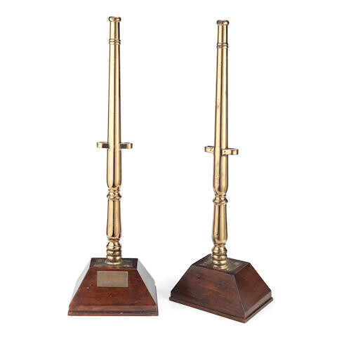 A Pair Of Polished Bronze Stanchions, HMS Victory