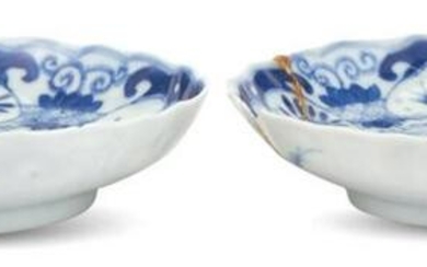 A Pair of Chinese Blue and White Porcelain Saucer