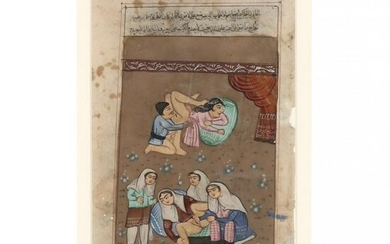 A Persian Erotic Manuscript Illustration
