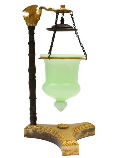 A RUSSIAN GILT-BRONZE LAMPADA LAMP, 19TH C.