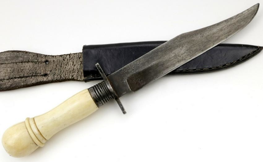 A Rare 19th C. English / American Gambler's Bowie Knife