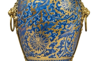 A Régence Style Gilt Bronze-Mounted Chinese Porcelain Vase, the Porcelain 18th Century, the Mounts 19th Century