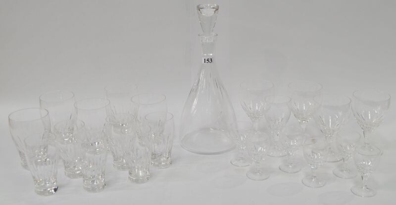 A SUITE OF FINE CRYSTAL DRINKING SET