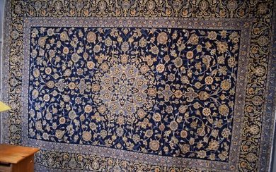 A SUPERB PERSIAN ROYAL KASHAN CARPET. 100% WOOL. SOLID & DENSE PILE. FINELY HAND-KNOTTED "MOHSENI" ATELIER WEAVE. KASHAN DESIGN OF B...