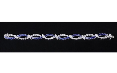 A Sapphire & Diamond Bracelet.