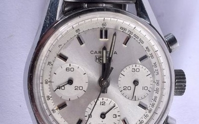 A VERY RARE 1960S CARRERA HEUER STAINLESS STEEL