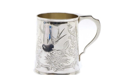 A Victorian silver Christening mug