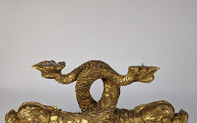 A continental giltwood carved candelabra