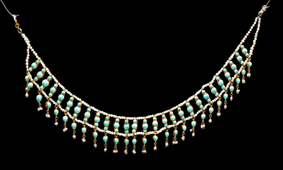 A fine 22k gold and Persian turquoise choker- Persia