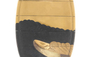 A gold-lacquer four-case inro