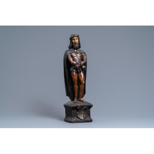 A polychromed wooden 'Ecce Homo' figure, Germany, 16th C.H.:...