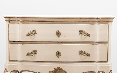 A rococo chest of drawers, 18th century.