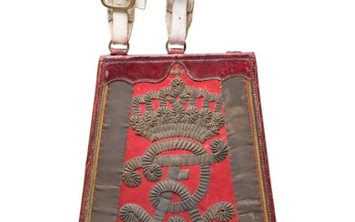 A sabre pouch for officers of the Life Guards Hussar Regiment or the Hussar Regiments 6 and 7, circa