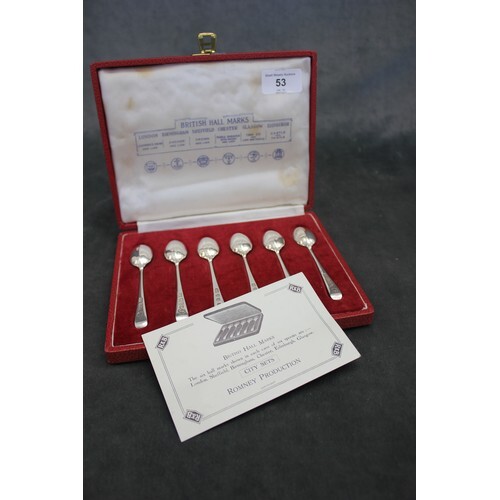 A set of six Queen Elizabeth II silver rat-tail tea-spoons, ...