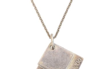 A silver Tiffany & Co. 'Double Square' pendant