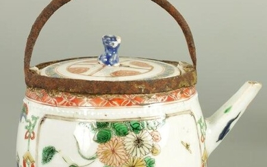 AN EARLY CHINESE FAMILLE VERTE SMALL TEAPOT
