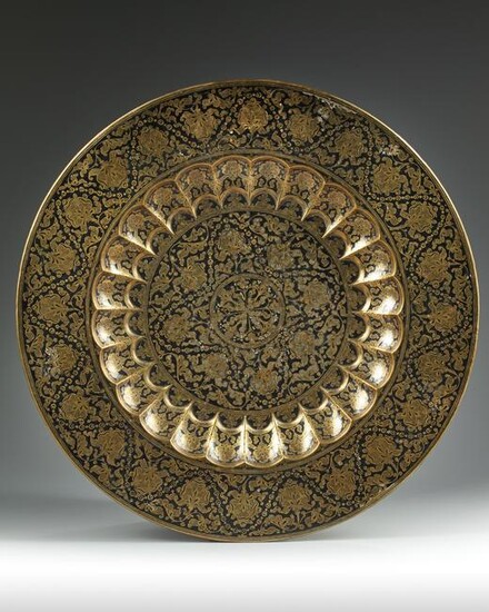 AN INDIAN BRASS WALL HANGING CHARGER, INDIA, 20TH