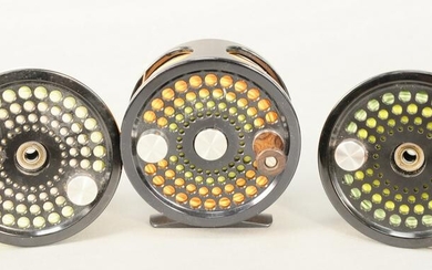 Abel #2 Fly Reel #6857 with two extra arbors. Estate of