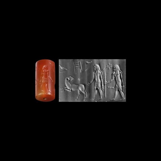 Aegypto-Phoenician Cylinder Seal with Procession of