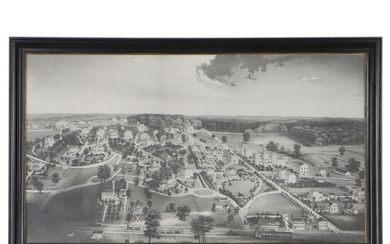 Aerial Photogravure of Glendale, Ohio
