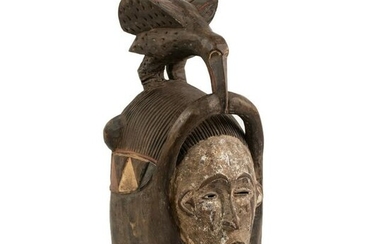 African Cote DIvoire Senufo Bird Helmet Mask