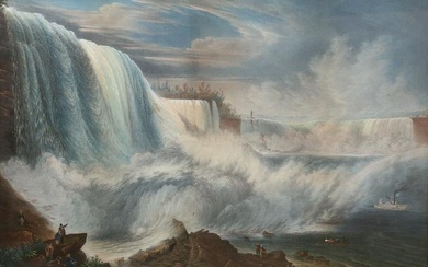 After John Bornet Lithograph Niagara Falls