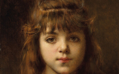 Aleksei Harlamoff (1840-1925), Girl in a brown tunic