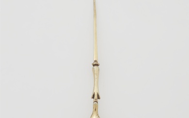 An Augsburg silver gilt spoon with a toothpick