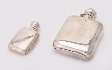An Edwardian silver spirit flask by G. & J. W. Hawksley