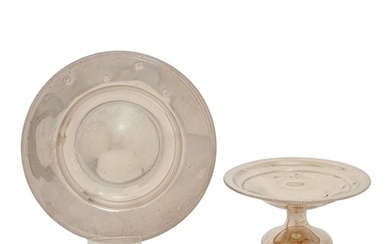 An Elizabeth II silver armada dish, 13cm diam, by Carrs of S...