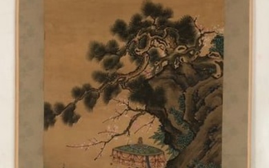 An Exquisite Chinese Ink Painting Hanging Scroll By Liu Songnian