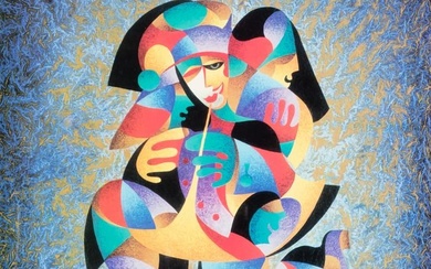 Anatole Krasnyansky (AMERICAN/UKRAINIAN, B. 1930) Lithograph in Colors, Ca. 2014, "Play That Horn
