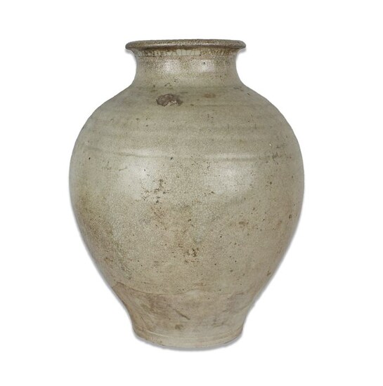 Ancient Chinese, Tang Dynasty Pottery LARGE Ovoid glazed jar - 285×220×0 mm - (1)