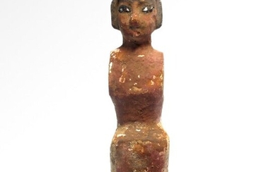 Ancient Egyptian Wood Figure of a Boat Foreman, Middle Kingdom