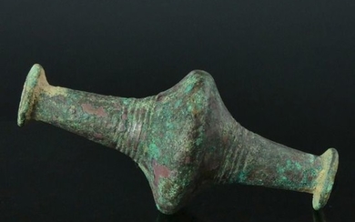 Ancient Greek Bronze very large decorated bead, rare