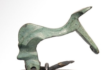 Ancient Roman Bronze Fibula, Diving Dolphin