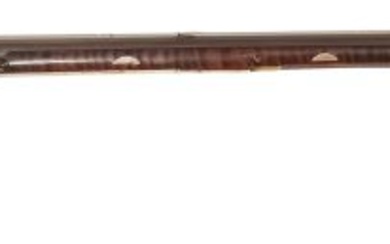 Antique Kentucky Long Rifle Samuel Morrison Ca.1826-1843 Ornate Patch Box Flintlock Musket