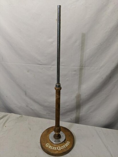 Antique Wooden Curlee Clothes Display Stand Base