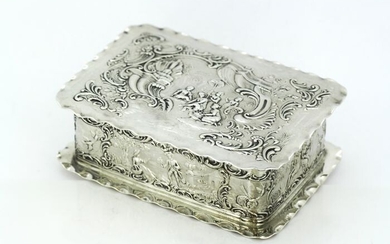 Antique box - .800 silver - Simon Rosenau, Bad Kissingen - Germany - Ca.1870's