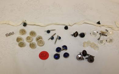 Antique buttons, mother of pearl and other