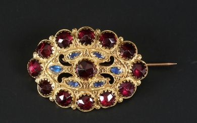 Antique gold mourning brooch, around 1900.