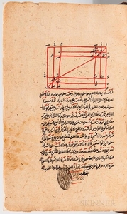 Arabic Manuscript on Paper. Resale Javaher' al-Hesab (Treatise on the Jewels of Arithmetic), 1259 AH [1843 CE].